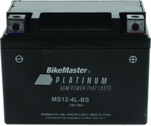 Cargar imagen en el visor de la galería, BikeMaster AGM Battery - MS12-4L-BS