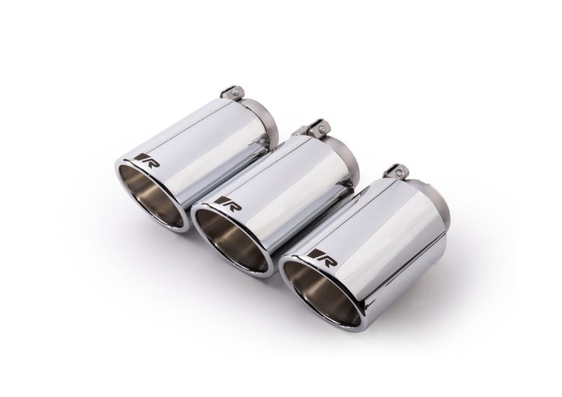Remus 102mm Angled Chrome Triple Tail Pipe Set w/Adj Clamp — Fits 2018 Honda Civic Type-R FK8