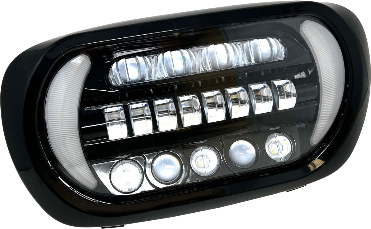 Letric Lighting Shark Tooth Intergrated LED Headlight `00-13 Fltr (LLC-3ERA-TS)