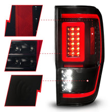 Cargar imagen en el visor de la galería, ANZO 19-22 Ford Ranger Full LED Taillights w/ Lightbar Sequential Signal Black Housing/Smoke Lens