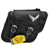 Willie & Max Universal Black Magic Compact Slant Saddlebags (12 in L x 9.5 in W x 5.5 in H) - Black (58708-20)