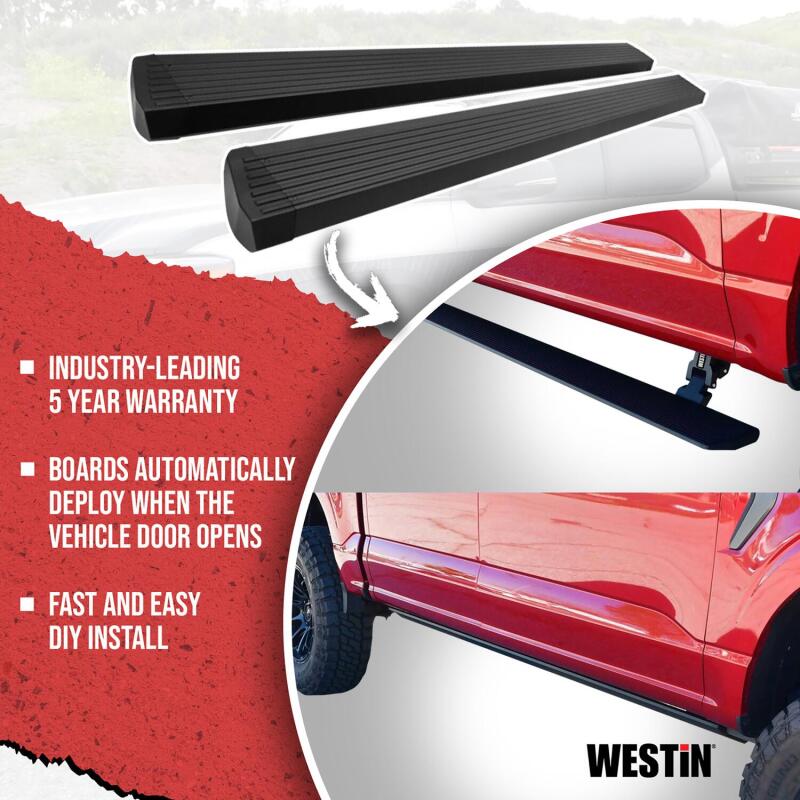Westin Pro-e Running Boards - Textured Black — Fits 2018-2024 Jeep Wrangler JL Unlimited 4-Door