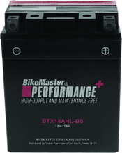 Load image into Gallery viewer, BikeMaster BTX14AHL-BS Battery