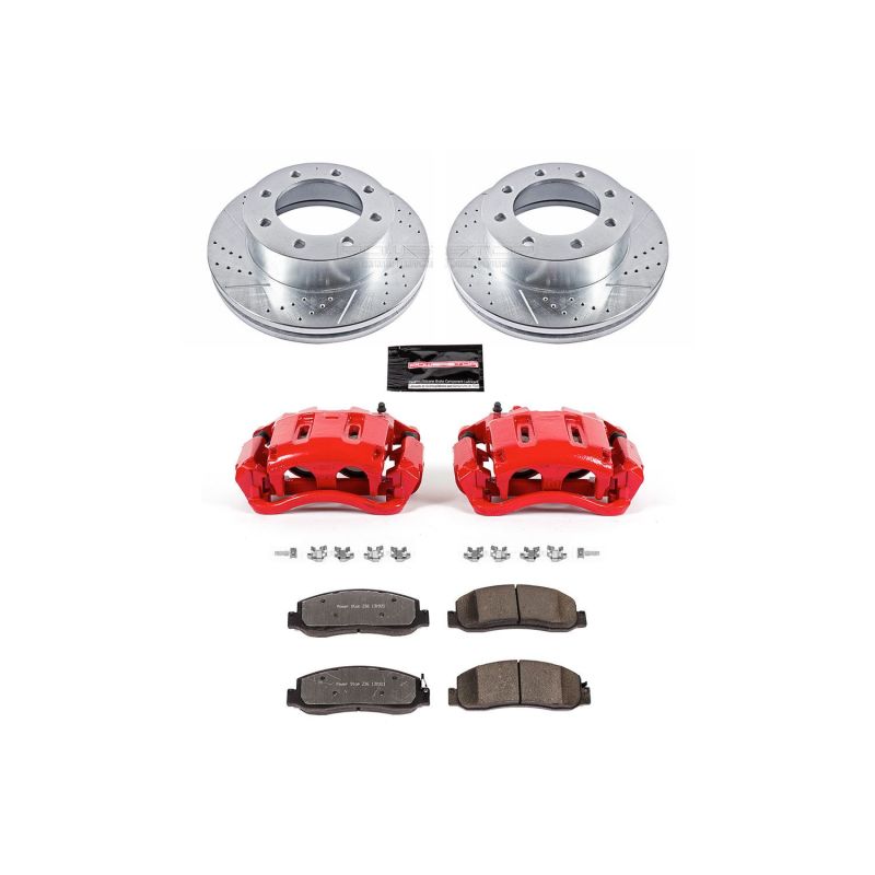 Power Stop Z36 Truck & Tow Front Brake Kit w/Calipers — Fits 2011 Ford F-350 Super Duty