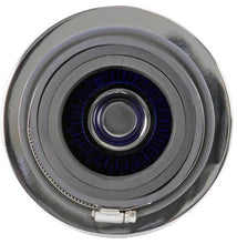 Load image into Gallery viewer, K&amp;N Universal Air Filter Chrome Round Tapered Blue - 4in Flange ID x 1.125in Flange Length x 5.5in H