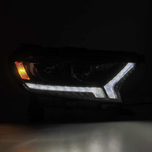 Cargar imagen en el visor de la galería, AlphaRex 19-21 Ford Ranger LUXX LED Proj Headlights Plank Style Alpha Black w/Seq Signal/DRL