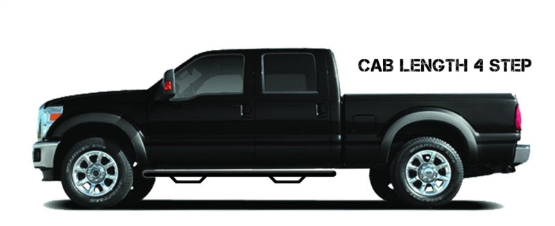 Estribo Nerf N-Fab para Chevy-GMC 1500/2500/3500 Crew Cab 01-06, color negro tejano, longitud de cabina de 3 pulgadas