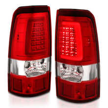 Cargar imagen en el visor de la galería, ANZO 2003-2006 Chevy Silverado 1500 LED Taillights Plank Style Chrome With Red/Clear Lens