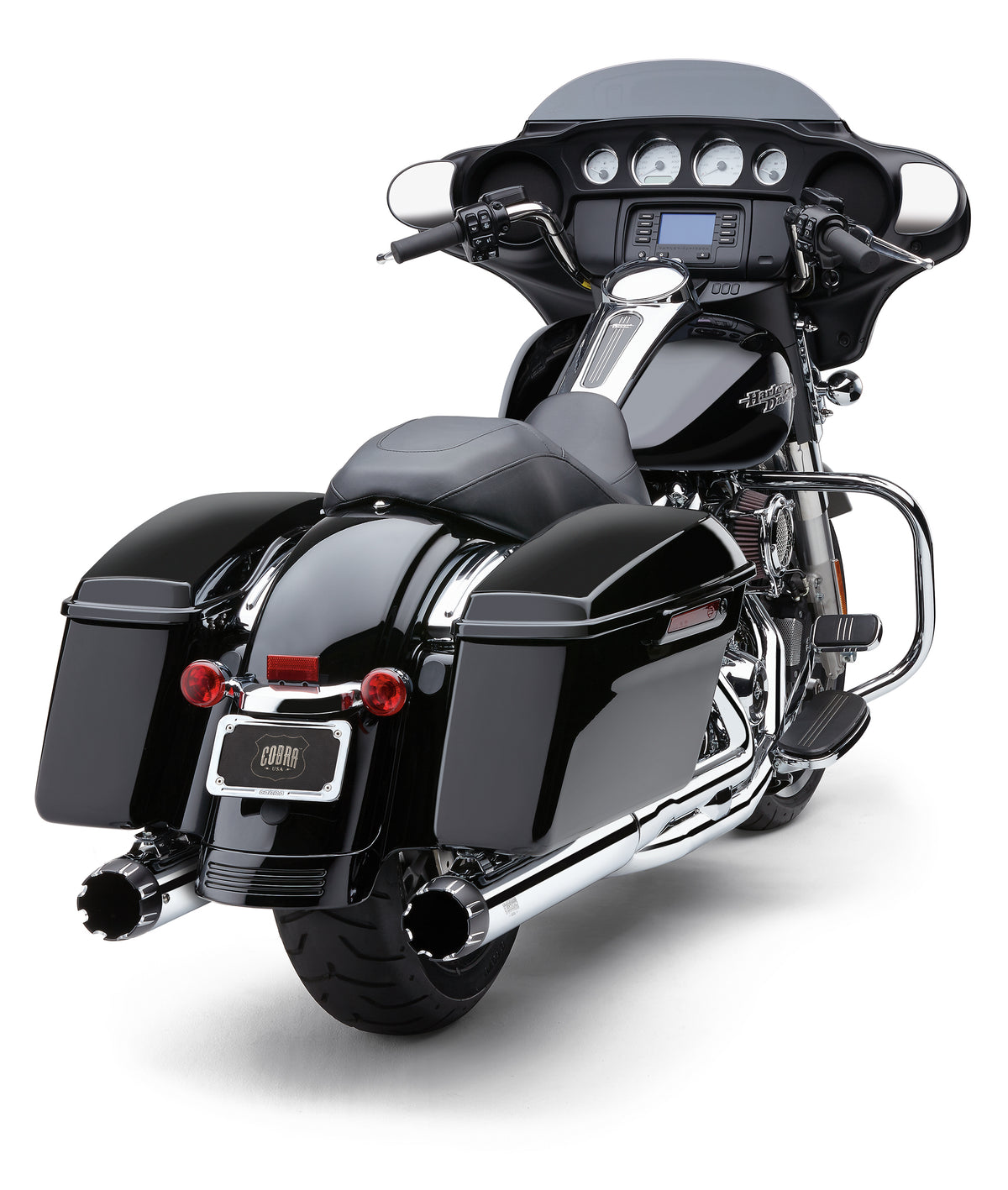Cobra 4" Dual CUT TIP Slip-on Chrome FLH/FLT 17-25 (6267)