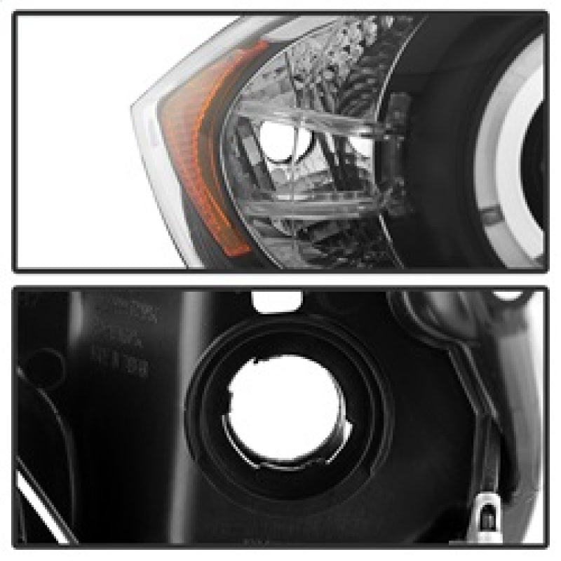 Bombilla reflectora LED para proyector Spyder BMW E90 Serie 3 06-08 Halo ámbar negro PRO-YD-BMWE9005-AM-BK