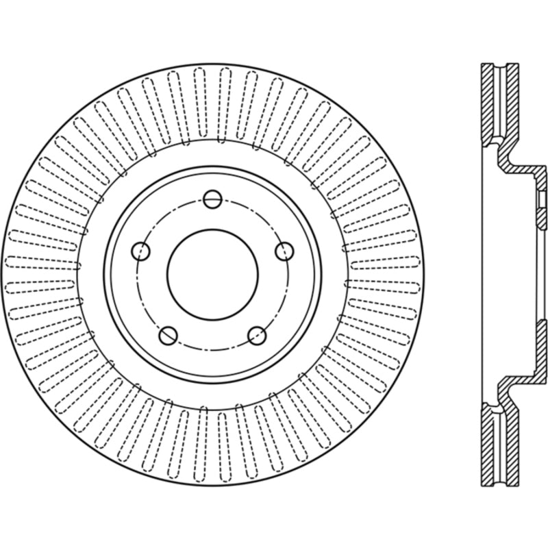 StopTech Power Slot Slotted Front Left Rotor — Fits 2013-2017 Nissan Pathfinder