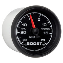 Cargar imagen en el visor de la galería, Autometer ES 52.4mm 30 In. HG/20 PSI Vacuum/Boost Gauge