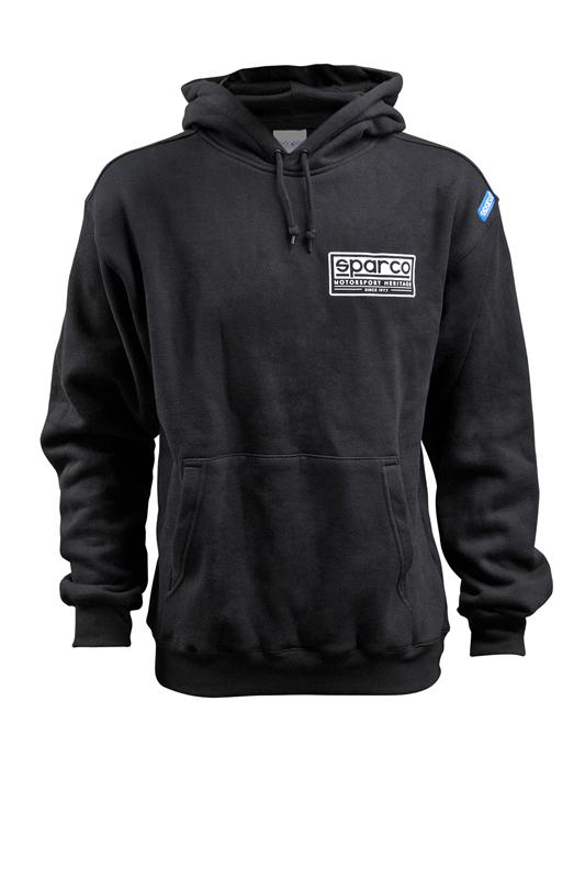 Sparco Swtshrt Hooded Heritage Blk Lr