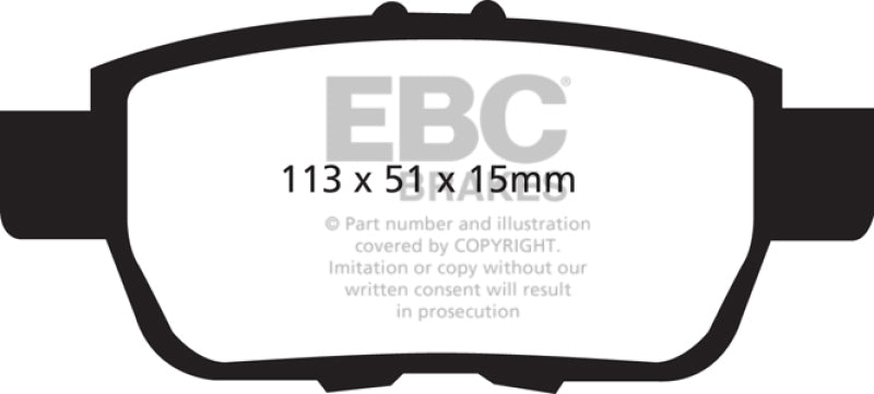 EBC 09-14 Acura TL 3.5 Greenstuff Rear Brake Pads