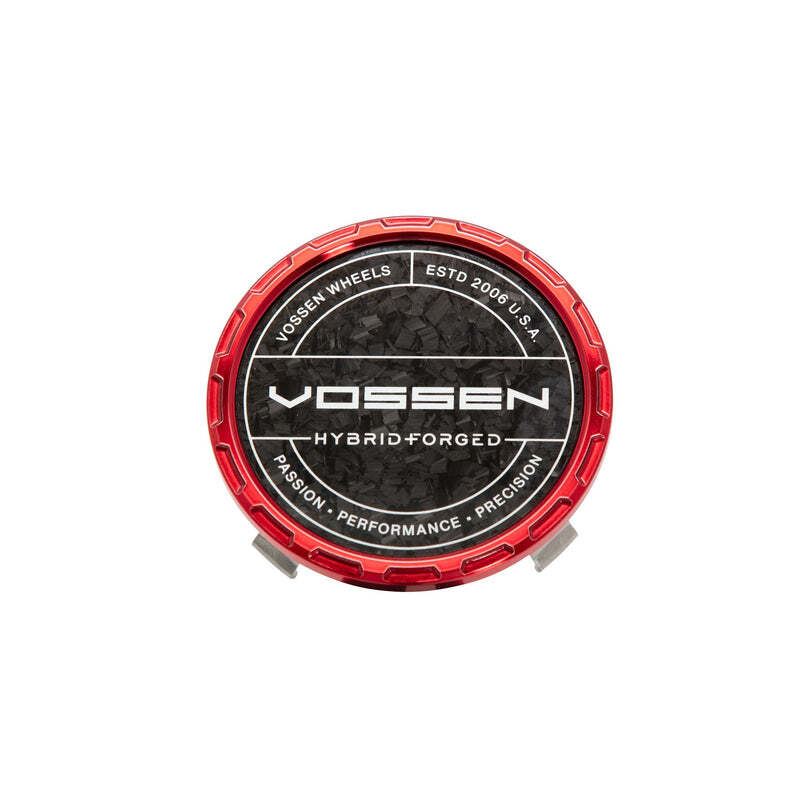 Vossen HF Carbon Billet Sport Cap 2.0 - Large - Transparent Red Forged Wheel Center Cap