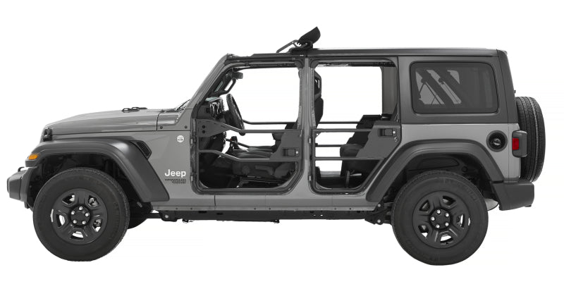 Bestop Element Doors Matte Black — '20-'22 Gladiator / '18-'22 Wrangler JL 4-Door Rear