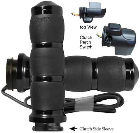 AVON Velvet AIR FBW Heated Grips 15-UP Fltr Black (AIR-96-FLY-RHT)