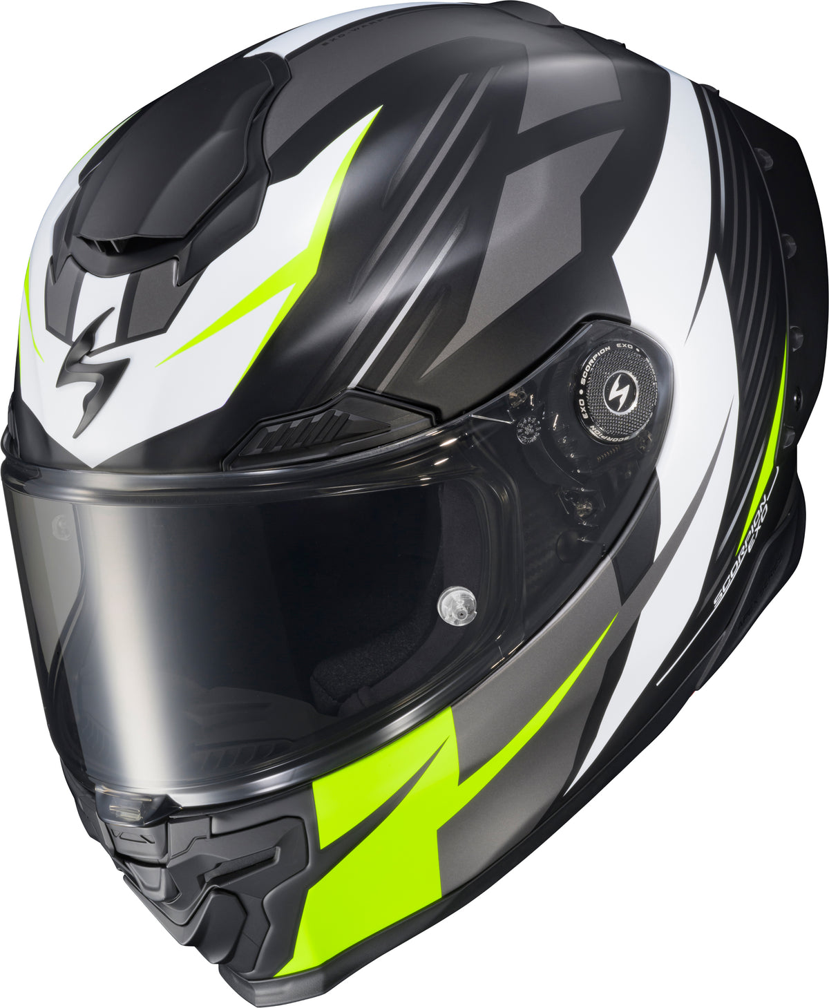 Scorpion EXO Apex EXO-Warp Full Face Helmet Dilithium BLK/Whit/HI-VIS XL (WAR-3116)