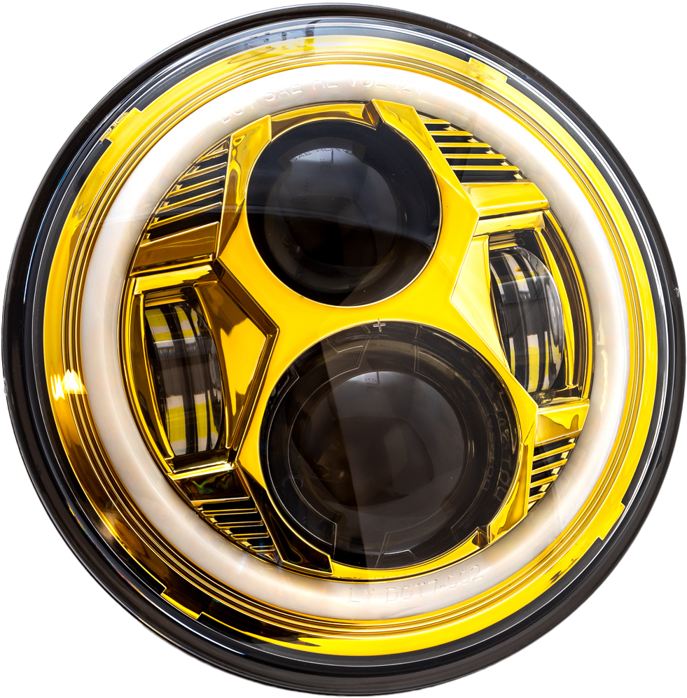 Letric Lighting 7" LED Gold Headlight Halo w/ MNT Adapter (LLC-CC-7G)