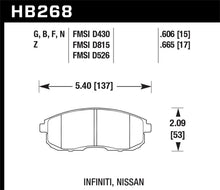 Cargar imagen en el visor de la galería, Hawk 03-04 G35/03-05 G35X/ 02-05 350z w/o Brembo DTC-60 Race Front Brake Pads