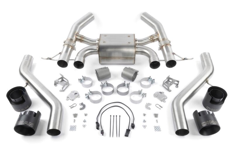 Dinan 23-26 BMW M2 (G87) Valved Axleback Exhaust System - Black Tips (D660-0100-BLK)