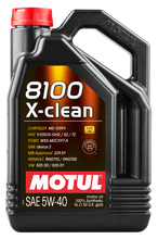 Cargar imagen en el visor de la galería, Motul 5L Synthetic Engine Oil 8100 5W40 X-CLEAN C3 -505 01-502 00-505 00-LL04