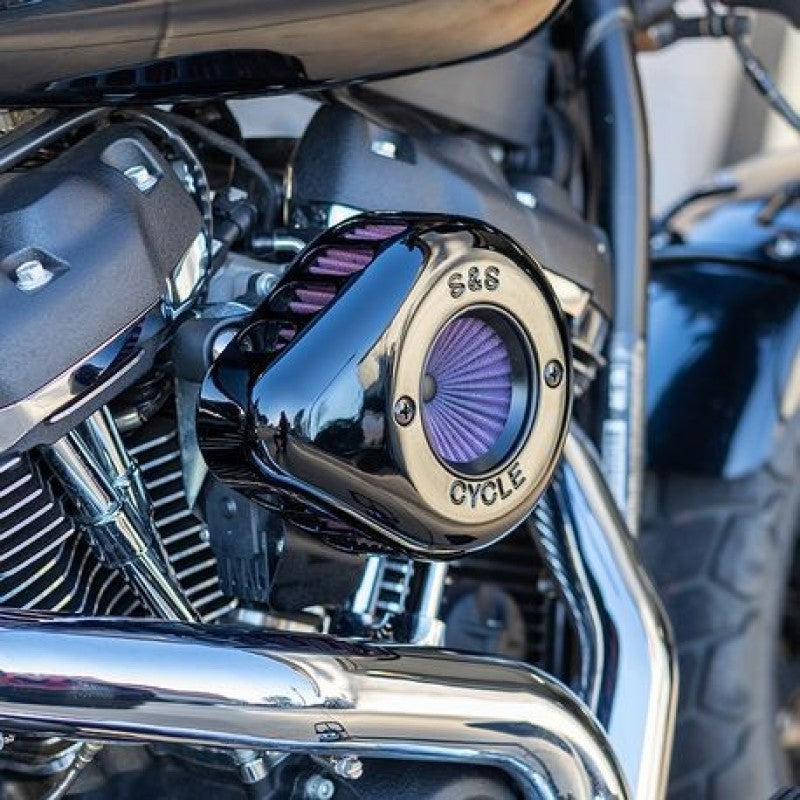 S&S Cycle Stealth Air Stinger Kit w/ Gloss Black Cover — Fits 2017+ Harley-Davidson M8 Models