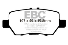 Cargar imagen en el visor de la galería, EBC 05-08 Acura RL 3.5 Greenstuff Rear Brake Pads