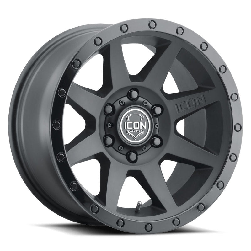 Rueda ICON Rebound 17x8.5 5x5 -6 mm Offset 4.5 in BS 71.5 mm Diámetro interior Doble Negro