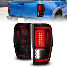 Cargar imagen en el visor de la galería, ANZO 19-22 Ford Ranger Full LED Taillights w/ Lightbar Sequential Signal Black Housing/Smoke Lens