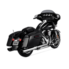 Cargar imagen en el visor de la galería, Vance &amp; Hines HD Dresser 17-22 Twin Slash Round Chrome Slip-On Exhaust