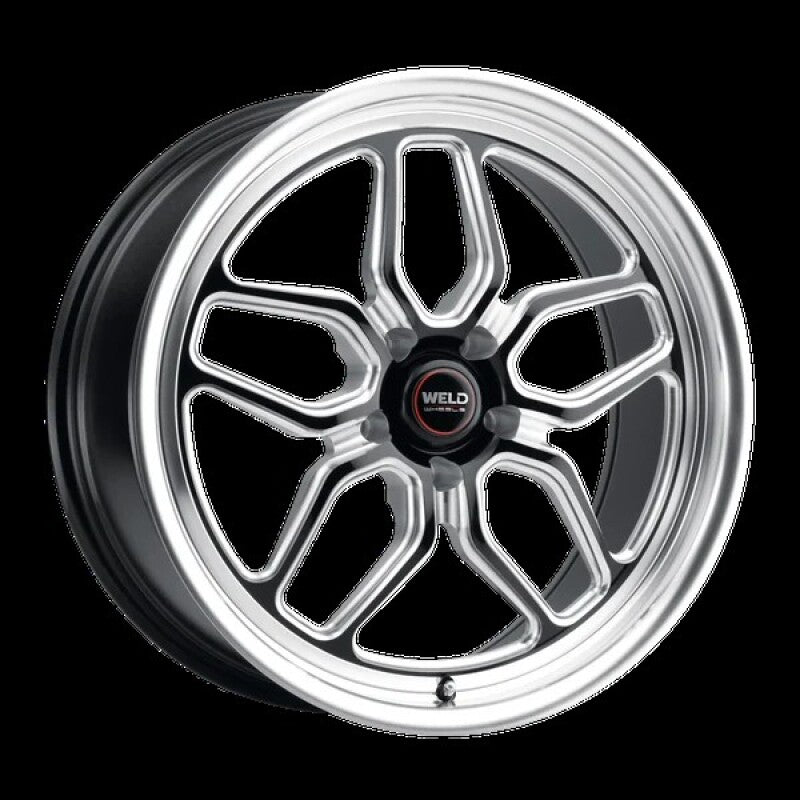 Weld S107 20X9.5 Laguna 5X127 ET00 BS5.25 Gloss Black MIL Dia 78.1