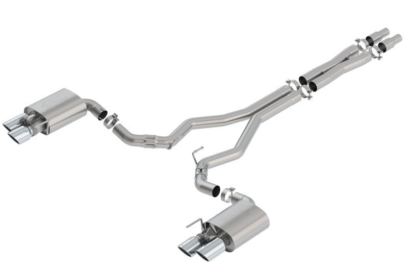 Borla ATAK Catback Exhaust 3in Chrome Tips — 2018-2023 Ford Mustang GT