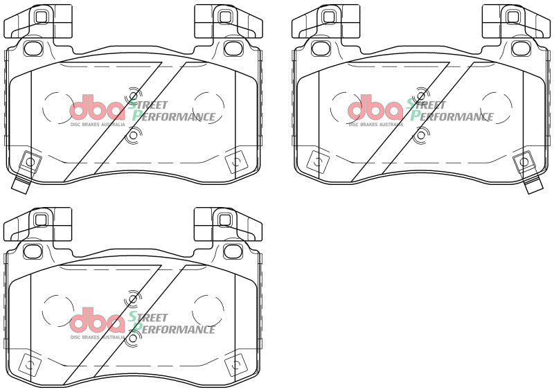 DBA SP Performance Front Brake Pads — Fits 2020-2023 Kia Stinger GT GT-Line GT1 GT2 Tribute Edition