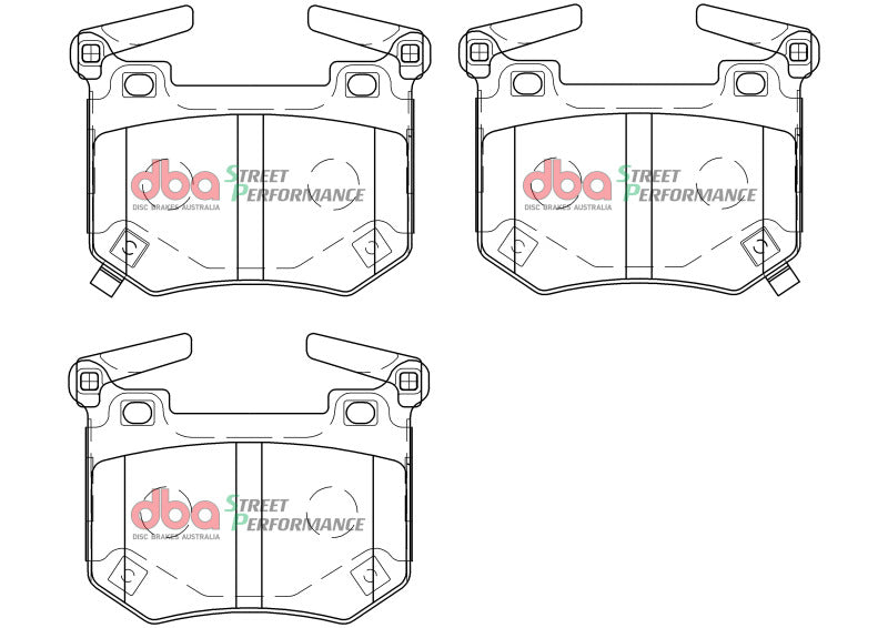 DBA SP Performance Rear Brake Pads - 2018+ Kia Stinger V6 Twin Turbo