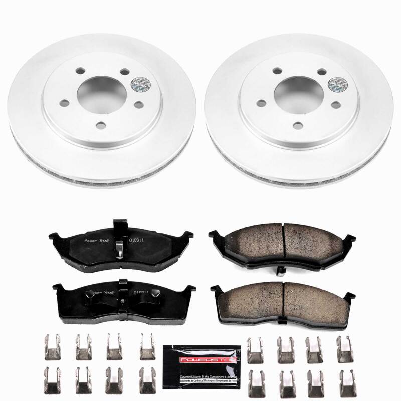 Power Stop 2000 Chrysler Grand Voyager Front Z23 Coated Brake Kit