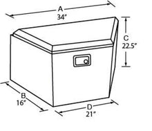 Cargar imagen en el visor de la galería, Tradesman Aluminum Trailer Tongue Storage Box (21in.) - Brite