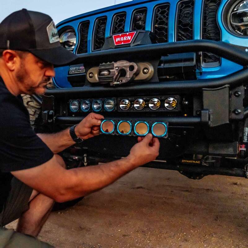KC HiLiTES FLEX ERA LED Light Bar Bezel Kit for 10in. Segments - Blue