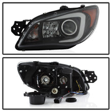 Cargar imagen en el visor de la galería, Spyder Subaru WRX 06-07 Projector Headlights - HID Model Only - Black PRO-YD-SWRX06-HID-LBDRL-BK