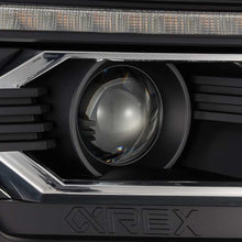 Cargar imagen en el visor de la galería, AlphaRex 12-15 Toyota Tacoma LUXX LED Projector Headlights Plank Style Black w/DRL