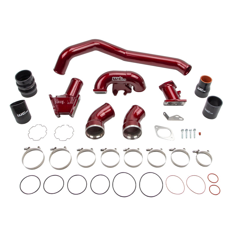 Wehrli 07.5-10 GMC/Chevrolet 6.6L Duramax Stage 1 High Flow Intake Bundle Kit - WCFab Red