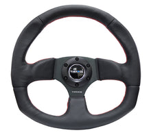 Cargar imagen en el visor de la galería, NRG Reinforced Steering Wheel (320mm Horizontal / 330mm Vertical) Leather w/Red Stitching