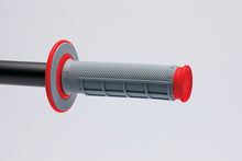 Cargar imagen en el visor de la galería, Renthal MX Dual Compound Grips 1/2 Waffle - Grey/ Red