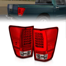 Cargar imagen en el visor de la galería, Anzo 04-15 Nissan Titan Full LED Tailights Chrome Housing Red/Clear Lens