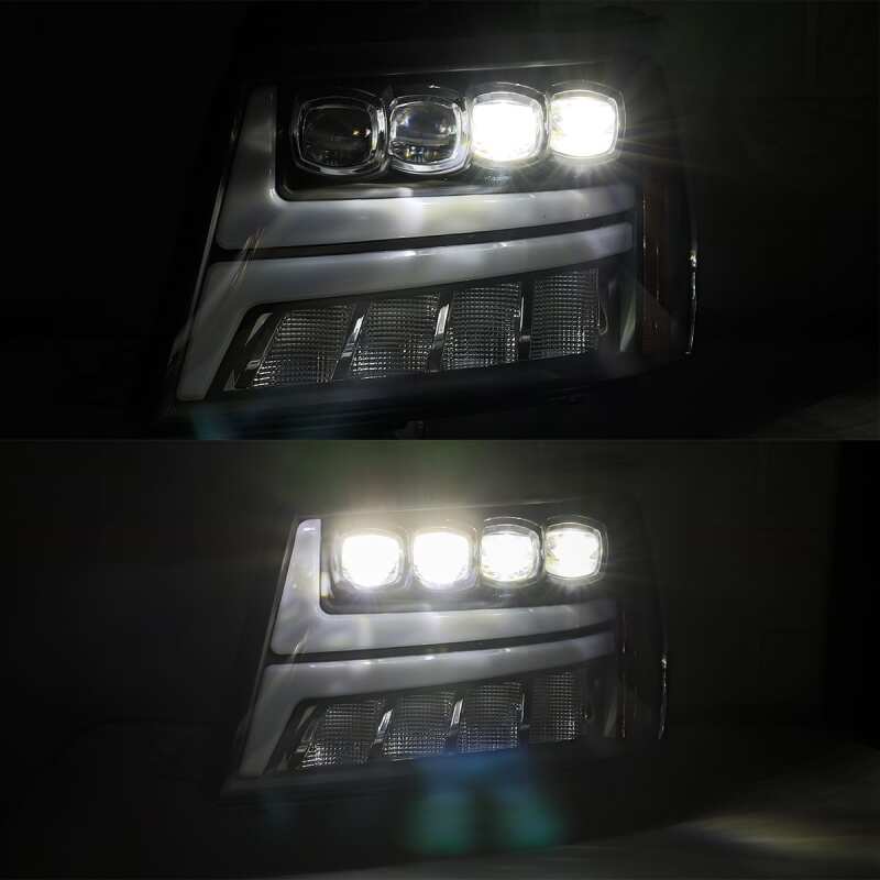 AlphaRex 07-13 Toyota Tundra / 08-17 Sequoia PRO-Series Projector Headlights Chrome w/Seq. Sig. + DR