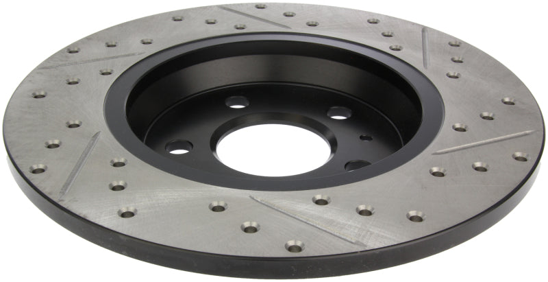 StopTech Power Slot Drilled & Slotted Rear Right Rotor — 2008-2014 Audi A4/A5/Q5