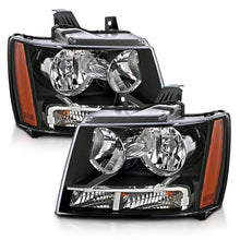 Cargar imagen en el visor de la galería, ANZO 2007-2014 Chevrolet Tahoe/Suburban Crystal Headlights Black