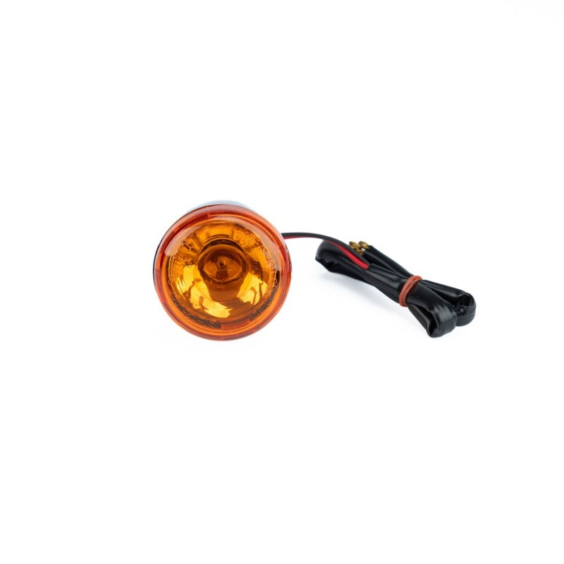 Bikers Choice Chrome Bullet Rear Turn Signal Amber Lens — Fits Harley-Davidson