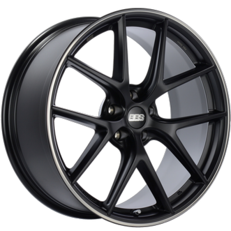 BBS CI-R 20x9 5x112 ET39 Satin Black Polished Rim Protector Wheel -82mm PFS/Clip Required