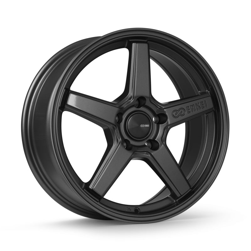Enkei Quasar 18x8in / 5x100 BP / 45mm Offset / 72.6mm Bore - Gloss Gunmetal Wheel